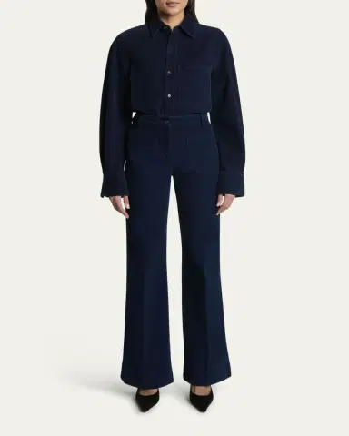 Victoria Beckham Alina Corduroy Flare Jeans | Thumbnail 2