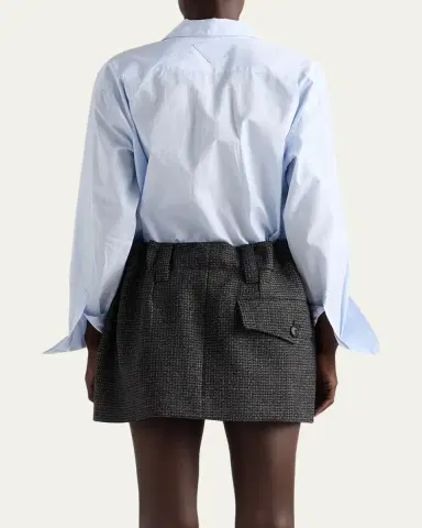 Prada Ruched Laced Collared Blouse | Thumbnail 3 Prada Ruched Laced Collared Blouse | Thumbnail 3