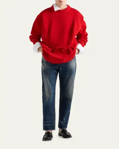 Prada Wool Bow Crewneck Sweater | Thumbnail 2 Prada Wool Bow Crewneck Sweater | Thumbnail 2