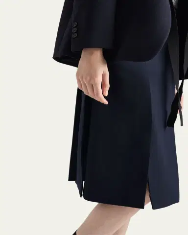 Prada Pleated Slits Midi Skirt | Thumbnail 5