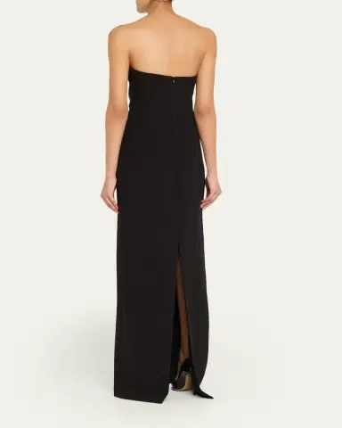 Lela Rose Floral Cord Embroidered Strapless Column Gown | Thumbnail 3 Lela Rose Floral Cord Embroidered Strapless Column Gown | Thumbnail 3