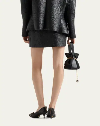 Prada Nappa Leather Mini Skirt | Thumbnail 3 Prada Nappa Leather Mini Skirt | Thumbnail 3