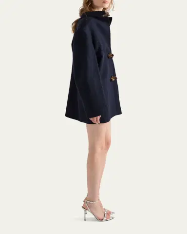 Prada Wool Jewel-Button Coat | Thumbnail 4
