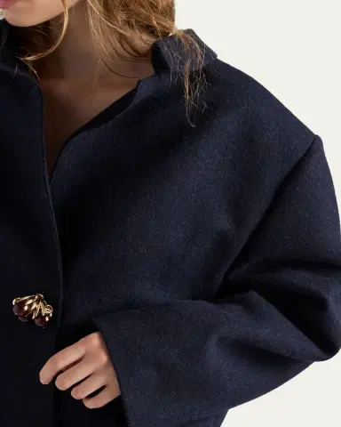 Prada Wool Jewel-Button Coat | Thumbnail 5