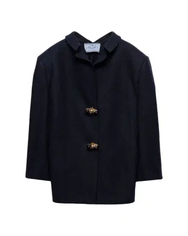 Prada Wool Jewel-Button Coat | Thumbnail 1