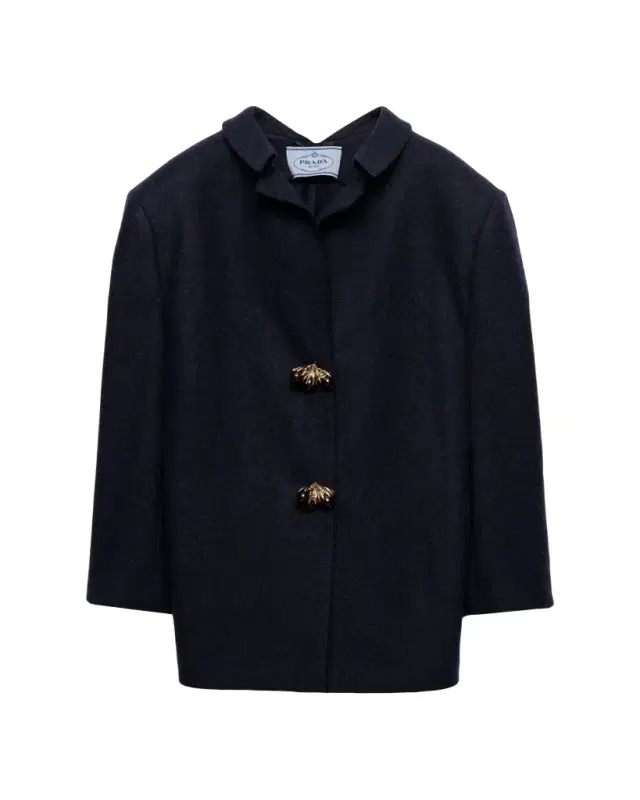 Wool Jewel-Button Coat