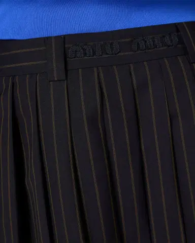 Miu Miu Striped Pleated Mini Skirt | Thumbnail 4