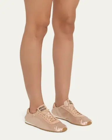 Miu Miu Satin Retro Runner Sneakers | Thumbnail 4