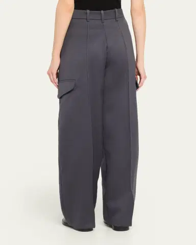 RÙADH The Russel Pleated Wool Barrel Pants | Thumbnail 3 RÙADH The Russel Pleated Wool Barrel Pants | Thumbnail 3