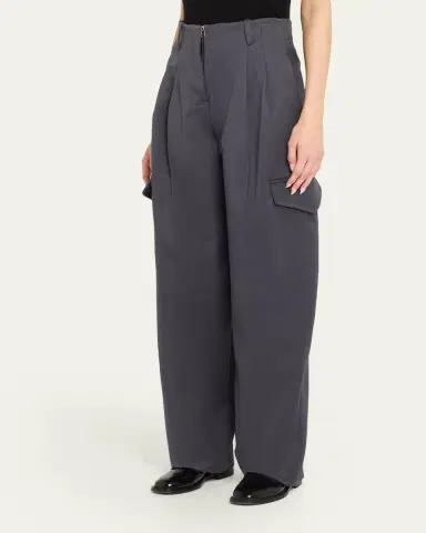 RÙADH The Russel Pleated Wool Barrel Pants | Thumbnail 4 RÙADH The Russel Pleated Wool Barrel Pants | Thumbnail 4
