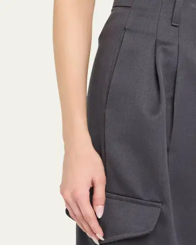 RÙADH The Russel Pleated Wool Barrel Pants | Thumbnail 5 RÙADH The Russel Pleated Wool Barrel Pants | Thumbnail 5