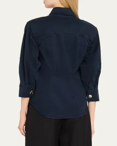 RUADH The Etta Button-Down Cotton Sateen Shirt | Thumbnail 3 RUADH The Etta Button-Down Cotton Sateen Shirt | Thumbnail 3