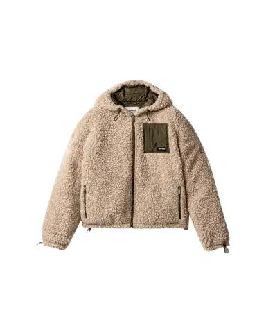 Miu Miu Fleece Hooded Puffer Jacket | Thumbnail 1