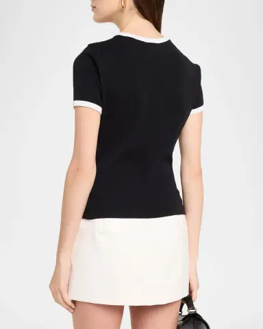 Courrèges Signature Contrast T-Shirt | Thumbnail 2