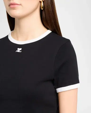 Courrèges Signature Contrast T-Shirt | Thumbnail 4