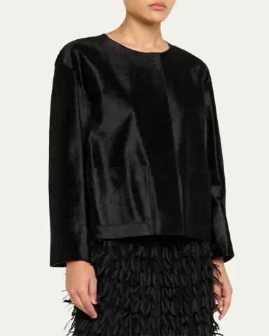 Lafayette 148 New York x The Morning Show Calf Hair Jacket | Thumbnail 4