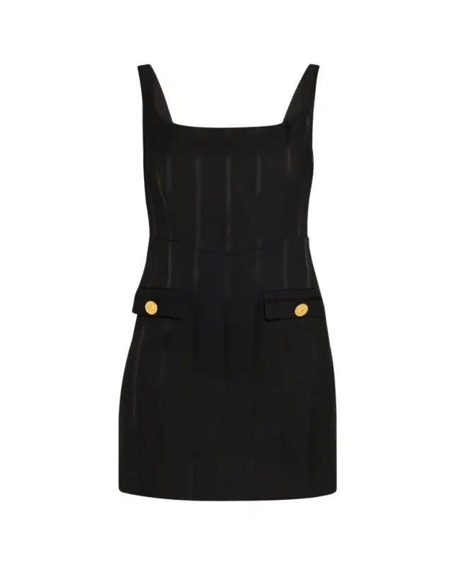 Helen Striped Satin Corset Mini Dress