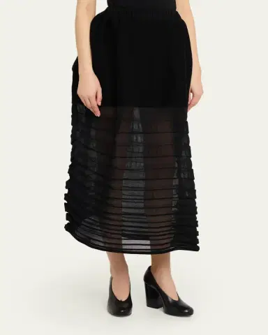 Issey Miyake Moving Sheer Knit Maxi Skirt | Thumbnail 4 Issey Miyake Moving Sheer Knit Maxi Skirt | Thumbnail 4