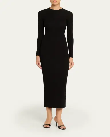 AEXAE Long-Sleeve Knit Midi Dress | Thumbnail 2