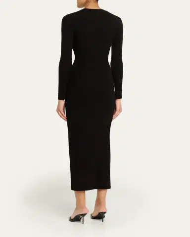 AEXAE Long-Sleeve Knit Midi Dress | Thumbnail 3