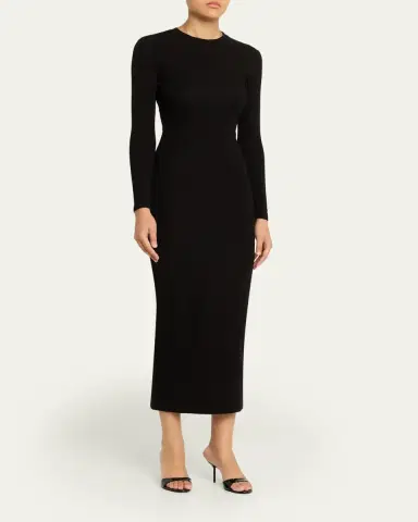 AEXAE Long-Sleeve Knit Midi Dress | Thumbnail 4