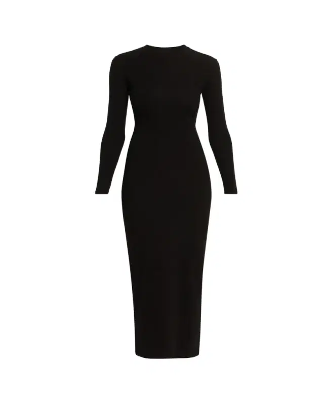 AEXAE Long-Sleeve Knit Midi Dress