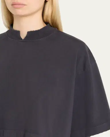 RÙADH The Nessa Distressed Cotton Crop T-Shirt | Thumbnail 5 RÙADH The Nessa Distressed Cotton Crop T-Shirt | Thumbnail 5