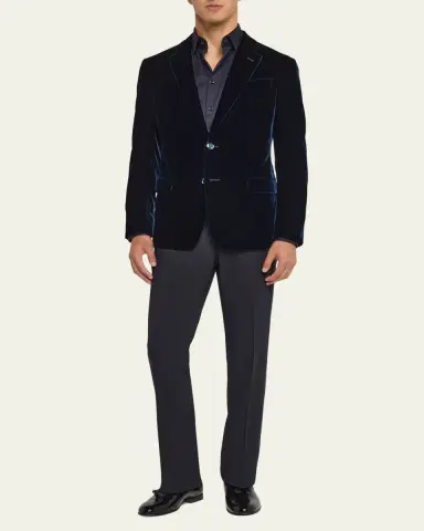 Giorgio Armani Men's Velvet Notch Lapel Dinner Jacket | Thumbnail 6 Giorgio Armani Men's Velvet Notch Lapel Dinner Jacket | Thumbnail 6
