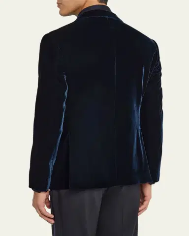 Giorgio Armani Men's Velvet Notch Lapel Dinner Jacket | Thumbnail 7 Giorgio Armani Men's Velvet Notch Lapel Dinner Jacket | Thumbnail 7