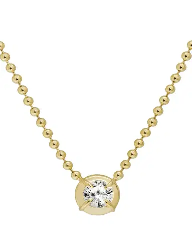 Dara Kaye Solar Drop Round Lab-Grown Diamond Solitaire Necklace | Thumbnail 1 Dara Kaye Solar Drop Round Lab-Grown Diamond Solitaire Necklace | Thumbnail 1