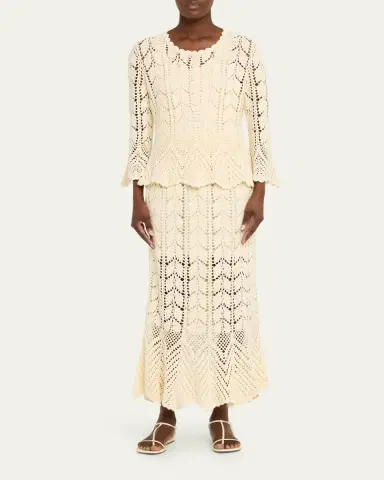 Zimmermann Awaken Lace Crochet Maxi Skirt | Thumbnail 2