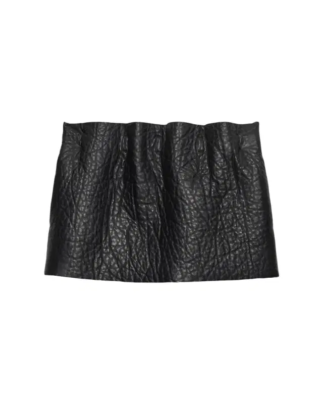 Prada Nappa Leather Mini Skirt