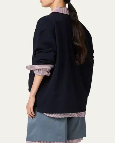 Miu Miu Embroidered Logo Cotton Piqué Polo Shirt | Thumbnail 3 Miu Miu Embroidered Logo Cotton Piqué Polo Shirt | Thumbnail 3