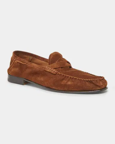 Tom Ford Men's Ripley Suede Twist-Strap Loafers | Thumbnail 4 Tom Ford Men's Ripley Suede Twist-Strap Loafers | Thumbnail 4