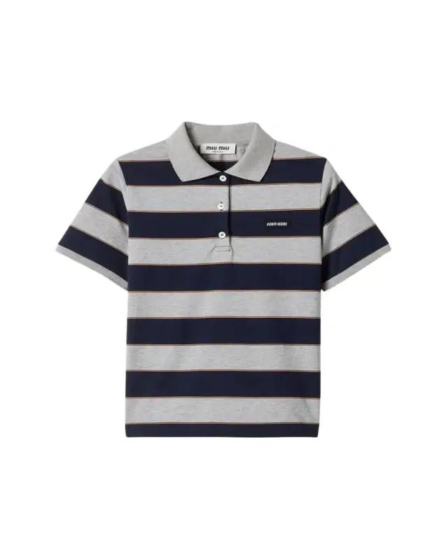 Striped Jersey Short-Sleeve Polo Shirt