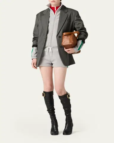 Miu Miu Single-Breasted Blazer Jacket | Thumbnail 2 Miu Miu Single-Breasted Blazer Jacket | Thumbnail 2