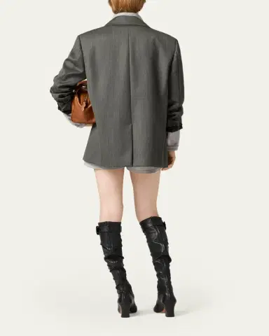 Miu Miu Single-Breasted Blazer Jacket | Thumbnail 3 Miu Miu Single-Breasted Blazer Jacket | Thumbnail 3
