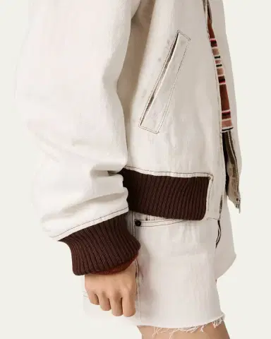 Miu Miu Corduroy-Collar Zip Western Jacket | Thumbnail 5 Miu Miu Corduroy-Collar Zip Western Jacket | Thumbnail 5
