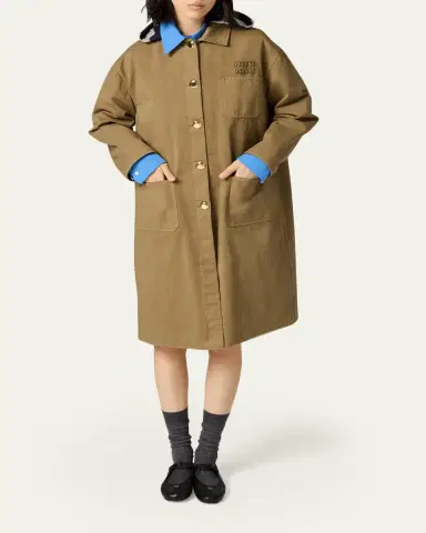 Miu Miu Contrast Hood Trench Coat With Belt | Thumbnail 2 Miu Miu Contrast Hood Trench Coat With Belt | Thumbnail 2