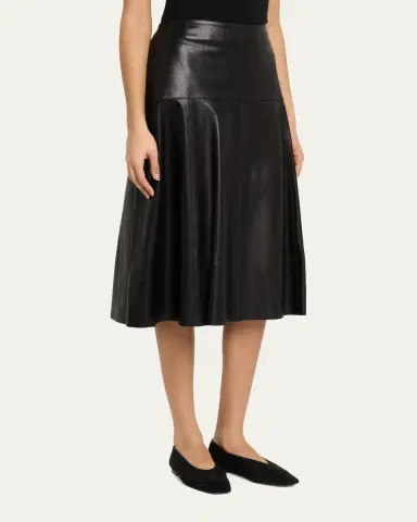 ARMA Susana A-Line Leather Midi Skirt | Thumbnail 4 ARMA Susana A-Line Leather Midi Skirt | Thumbnail 4