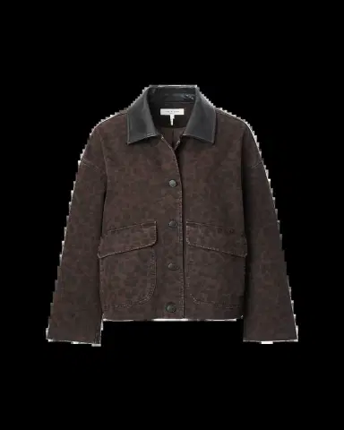 rag & bone Natalia Leopard Denim Jacket | Thumbnail 2