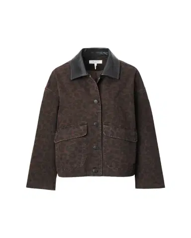 rag & bone Natalia Leopard Denim Jacket | Thumbnail 1