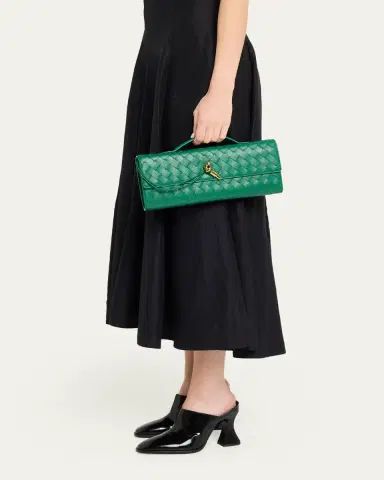 Bottega Veneta Long Andiamo Clutch Bag with Handle | Thumbnail 2