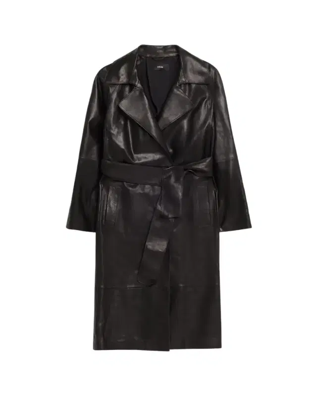 Arma Yava Wrap-Front Leather Coat