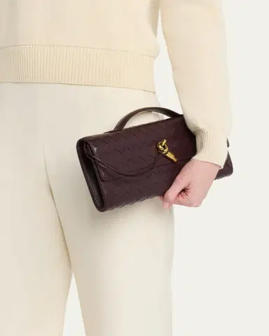 Bottega Veneta Long Andiamo Clutch Bag with Handle | Thumbnail 10