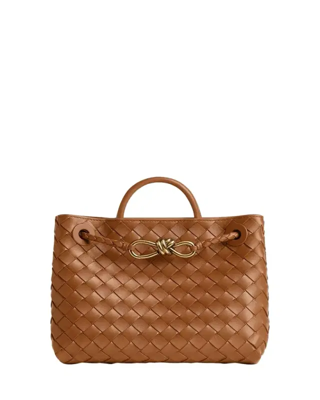 Andiamo Small Leather Top-Handle Bag