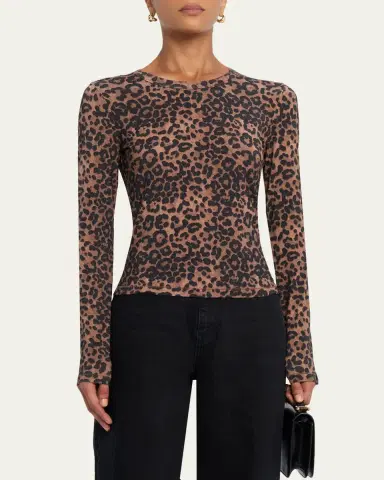 Rag & Bone Luca Long-Sleeve Leopard Tee | Thumbnail 4 Rag & Bone Luca Long-Sleeve Leopard Tee | Thumbnail 4