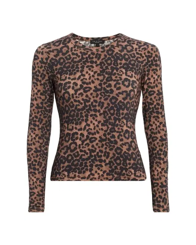Luca Long-Sleeve Leopard Tee