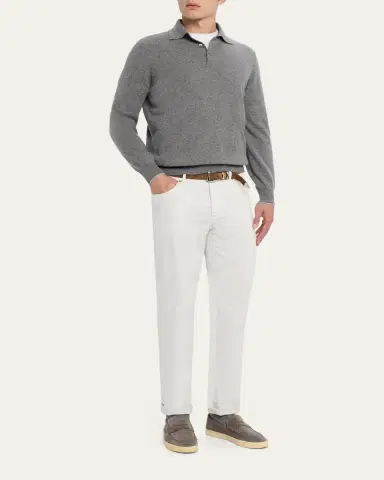 Brunello Cucinelli Men's Italian-Fit Denim Five-Pocket Pants | Thumbnail 2 Brunello Cucinelli Men's Italian-Fit Denim Five-Pocket Pants | Thumbnail 2
