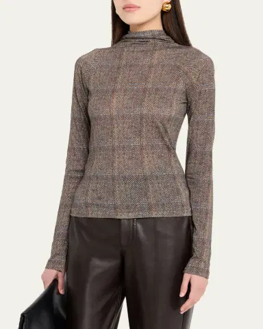 rag & bone Shaw Plaid Turtleneck Top | Thumbnail 4